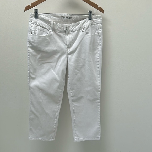 White Jeans 32.5 long Maurices Size 12 - Picture 3 of 10